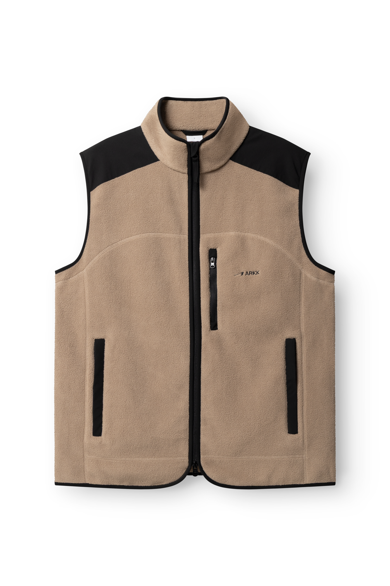 ARKK Apparel Elda Fleece Vest | Taupe Vest